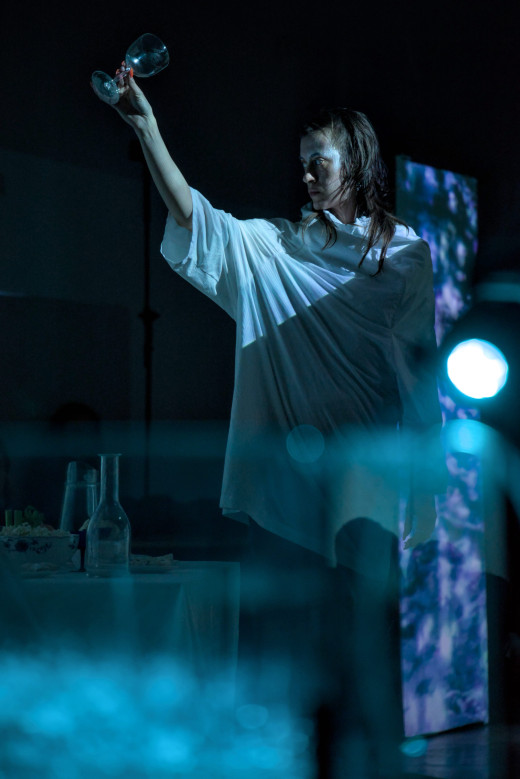 chrysalis, 2026, T. Kocmur in E, Mulej Vrabič, performativna postavitev, Cirkulacija 2, (foto: Gregor Podržaj)